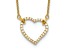 14K Yellow Gold Lab Grown Diamond Heart Pendant Necklace