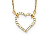 14K Yellow Gold Lab Grown Diamond Heart Pendant Necklace