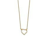 14K Yellow Gold Lab Grown Diamond Heart Pendant Necklace