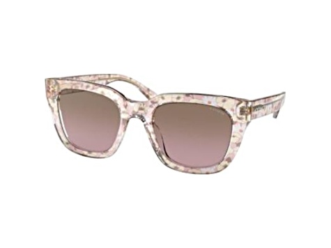 Coach Women's 52mm Transparent Pink Floral Sunglasses  | HC8318-569514-52