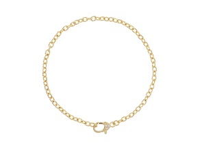 Judith Ripka Bella Luce® Diamond Simulant 14K Yellow Gold Clad Diamond-Cut Ankle Bracelet