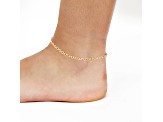 Judith Ripka Bella Luce® Diamond Simulant 14K Yellow Gold Clad Diamond-Cut Ankle Bracelet