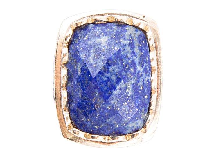Barse Jewelry Blue Lapis Lazuli Gold Tone Cocktail Ring 13X9LA JTV - Main Image