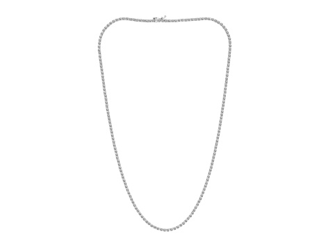 6.15ctw Diamond Tennis Necklace in 14k White Gold