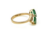 2.09 Ctw Emerald with 0.11 Ctw Diamond Ring in 14K YG