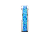 QUASAR Tungsten Wedding Band with Blue Green Opal Inlay 6mm