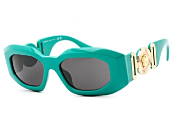 Picture of Versace Green Frames / Dark Gray Lenses Sunglasses