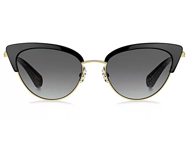 Kate Spade Gold Tone and Black Cat Eye Frame / Gray Lenses  display picture 3