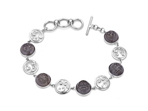 Drusy Sterling Silver Bracelet 15.00ctw