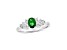 0.60ctw Emerald and Diamond Ring in 14k White Gold