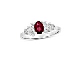 0.63ctw Ruby and Diamond Ring in 14k White Gold