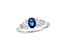 0.68ctw Sapphire and Diamond Ring in 14k White Gold