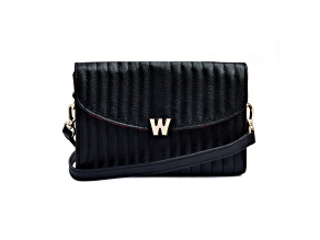Mimi Black Crossbody Bag with Wristlet
