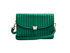 Mimi Green Crossbody Bag with Wristlet