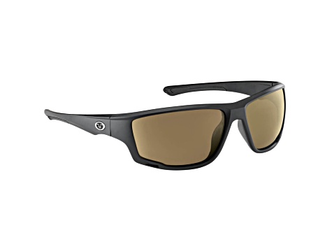 Flying Fisherman Solstice Polarized Sunglasses Matte Black Frame/Amber Lens