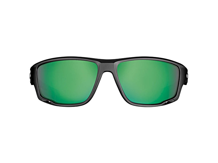 Flying Fisherman Solstice Polarized Sunglasses Matte Black Frame/Amber Green Mirror Lens