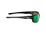 Flying Fisherman Solstice Polarized Sunglasses Matte Black Frame/Amber Green Mirror Lens
