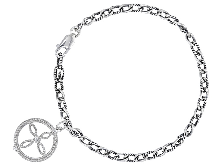 Judith Ripka Rhodium over Sterling Silver Textured Curb Chain