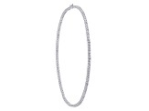 White Cubic Zirconia Platinum Over Sterling Silver Tennis Necklace 14.50ctw