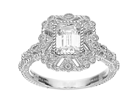 Judith Ripka 2.12ctw Bella Luce Diamond Simulant Rhodium Over Sterling Silver Ring