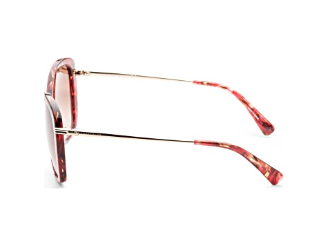 Longchamp Women's  Fashion 56mm Marble Brown Red Sunglasses | LO616S-253