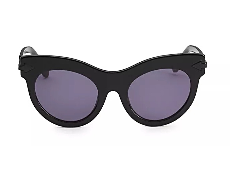Karen Walker Black Cat Eye Frame / Gray Lenses Sunglasses  display picture 3