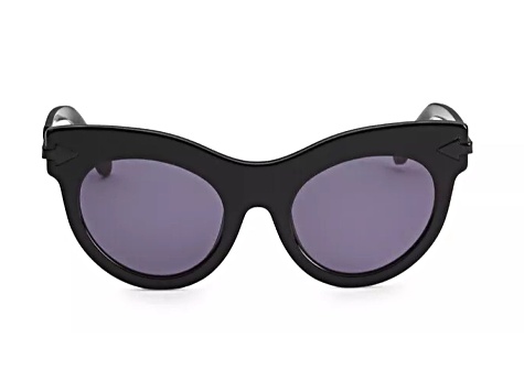 Karen Walker Black Cat Eye Frame / Gray Lenses Sunglasses 