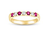 0.50ctw Ruby and Diamond Band Ring in 14k Yellow Gold