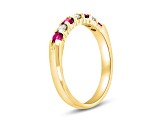 Ruby and Diamond 14k Yellow Gold Band Ring 0.50ctw - 141W3D | JTV