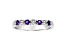 Amethyst and Diamond 14k White Gold Band Ring 0.60ctw