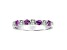 Pink Sapphire and Diamond 14k White Gold Band Ring 0.50ctw