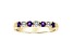 14K Yellow Gold Amethyst and Diamond Wedding Band 0.60ctw