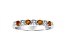 14K White Gold Citrine and Diamond Wedding Band 0.45ctw