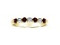 14K Yellow Gold Garnet and Diamond Wedding Band 0.50ctw