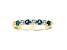 14K Yellow Gold London Blue Topaz and Diamond Wedding Band 0.55ctw