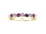 14K Yellow Gold Pink Sapphire and Diamond Wedding Band 0.50ctw