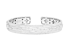 Judith Ripka "Ballroom" 0.79ctw Bella Luce® Rhodium Over Sterling Silver Cuff Bracelet