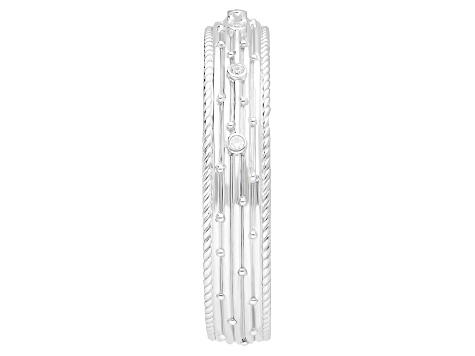 Judith Ripka "Ballroom" 0.79ctw Bella Luce® Rhodium Over Sterling Silver Cuff Bracelet