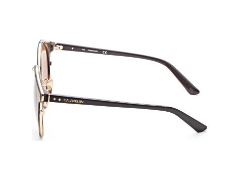 Calvin Klein Unisex Platinum Label 56mm Amber Havana Sunglasses | CK18518SA-243