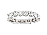 White Lab-Grown Diamond 14kt White Gold Eternity Band Ring 2.50ctw