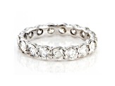 White Lab-Grown Diamond 14kt White Gold Eternity Band Ring 2.50ctw