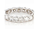 White Lab-Grown Diamond 14kt White Gold Eternity Band Ring 2.50ctw