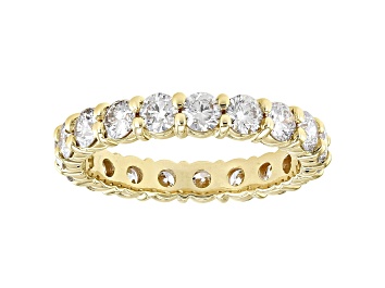 Picture of White lab-grown diamond 14kt yellow gold eternity band 2.50ctw