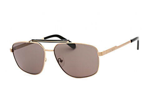 Guess Gold Tone Rectangular Frame / Smoke Lenses Sunglasses  display picture 3
