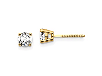 Picture of 14K Yellow Gold Lab Grown Diamond 2/3ctw VS/SI GH Screw Back 4 Prong Earrings