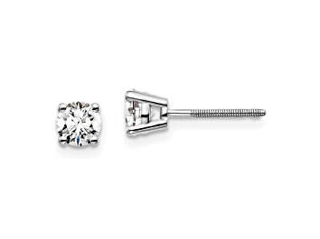 Picture of 14K White Gold Lab Grown Diamond 2/3ctw VS/SI GH Screw Back 4 Prong Earrings