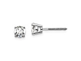 14K White Gold Lab Grown Diamond 2/3ctw VS/SI GH Screw Back 4 Prong Earrings