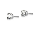 14K White Gold Lab Grown Diamond 2/3ctw VS/SI GH Screw Back 4 Prong Earrings