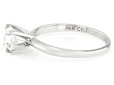 14k White Gold 1.10ct Round White IGI Certified Lab-Grown Diamond Solitaire Ring F/VS1