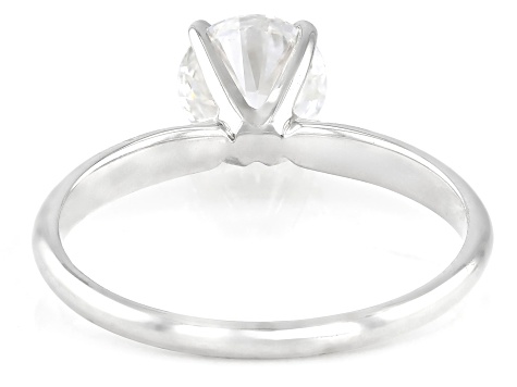 14k White Gold 1.10ct Round White IGI Certified Lab-Grown Diamond Solitaire Ring F/VS1